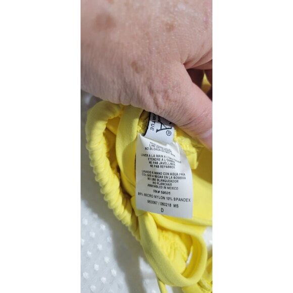 Becca By Rebecca Virtue Bikini Set Womens Surf Blue/Yellow  2 PC Sz L Cup D NEW - Picture 3 of 7